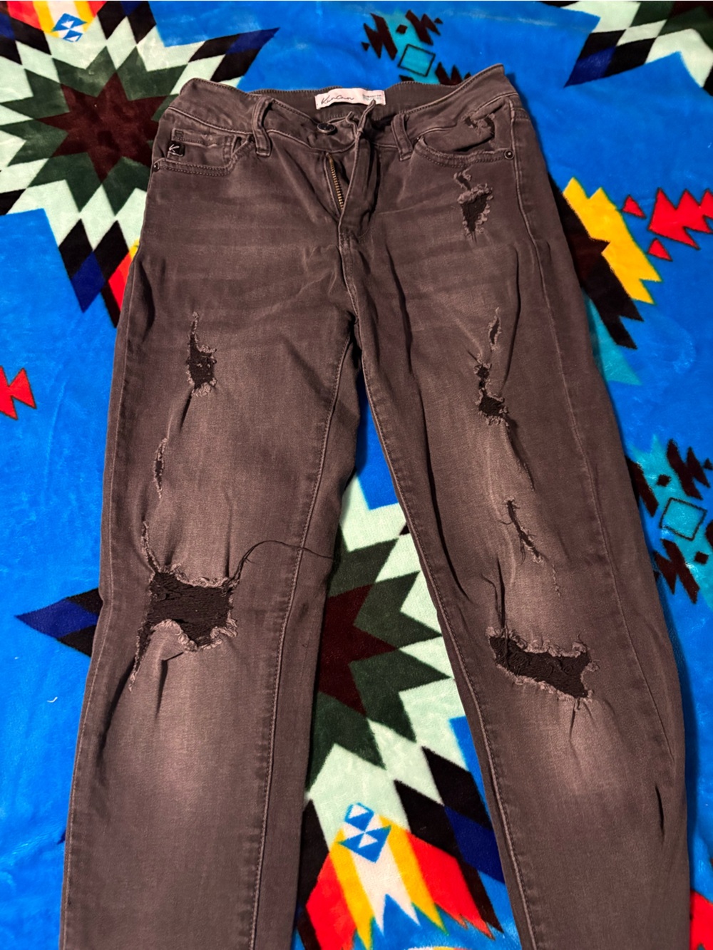 Women’s Distressed black Jeans - Casual Ripped Style